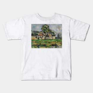 Banks of the Marne by Paul Cezanne Kids T-Shirt